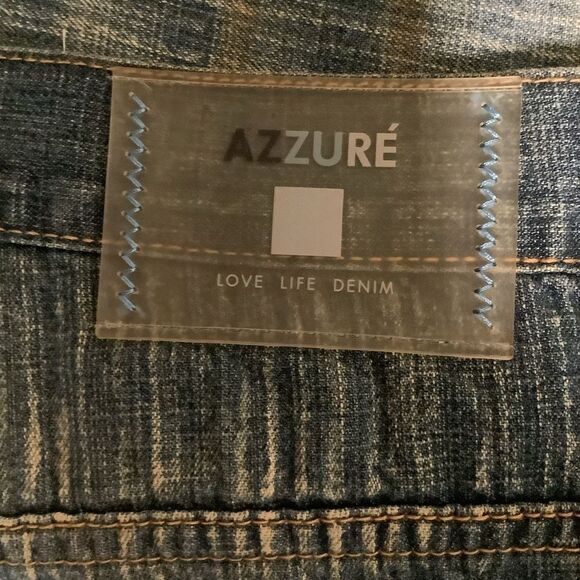 Azure love life vintage men retro y2k splattered abstract Art Wear Demin Jeans - Picture 11 of 11